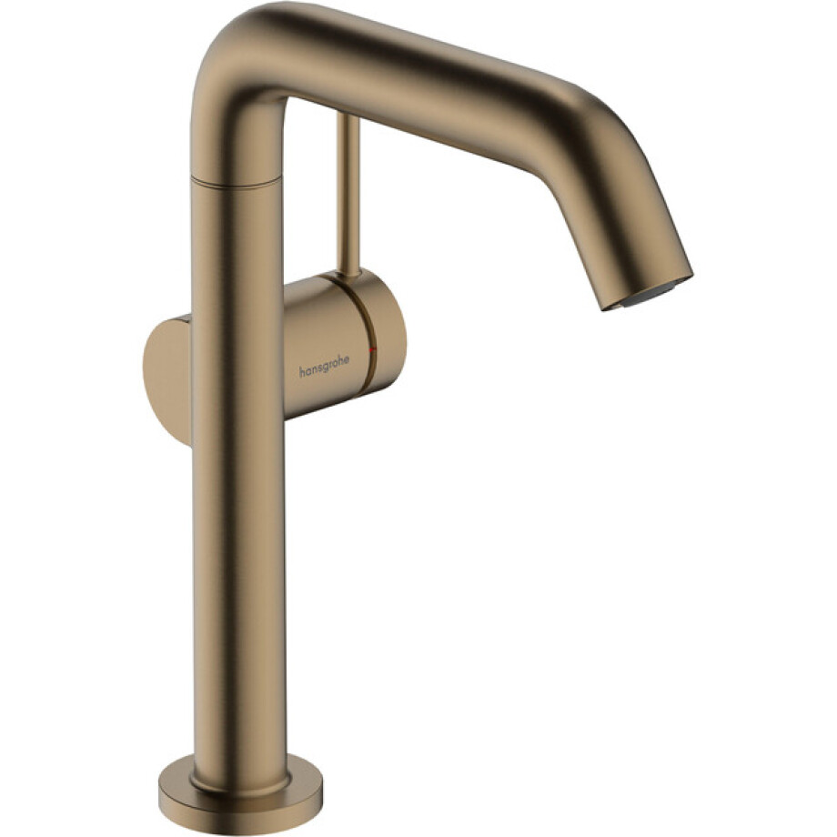 Hansgrohe Tecturis S Wastafelmengkraan - push to open waste - 15.4cm draaibare uitloop - geborsteld brons 73360140 afbeelding 1