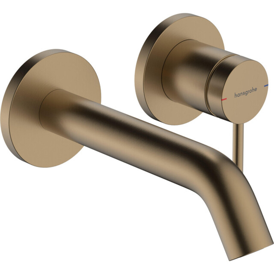 Hansgrohe Tecturis Wastafelkraan Inbouw - mengkraan - rond - eengreeps - 16.5cm uitloop - geborsteld brons 73350140 afbeelding 1