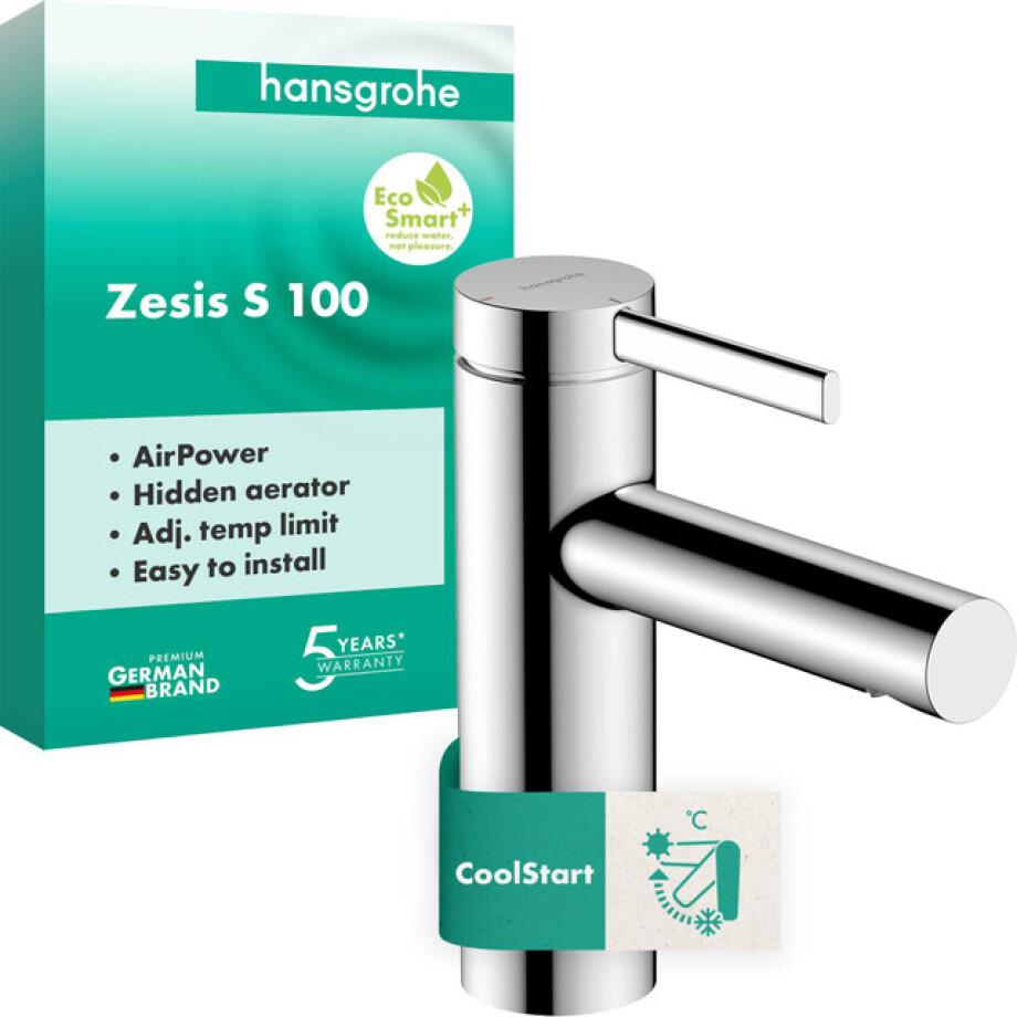 Hansgrohe Zesis S wastafelmengkraan - coolstart - chroom 74721000 Hansgrohe Zesis S wastafelmengkraan - coolstart - chroom 74721000 afbeelding 1