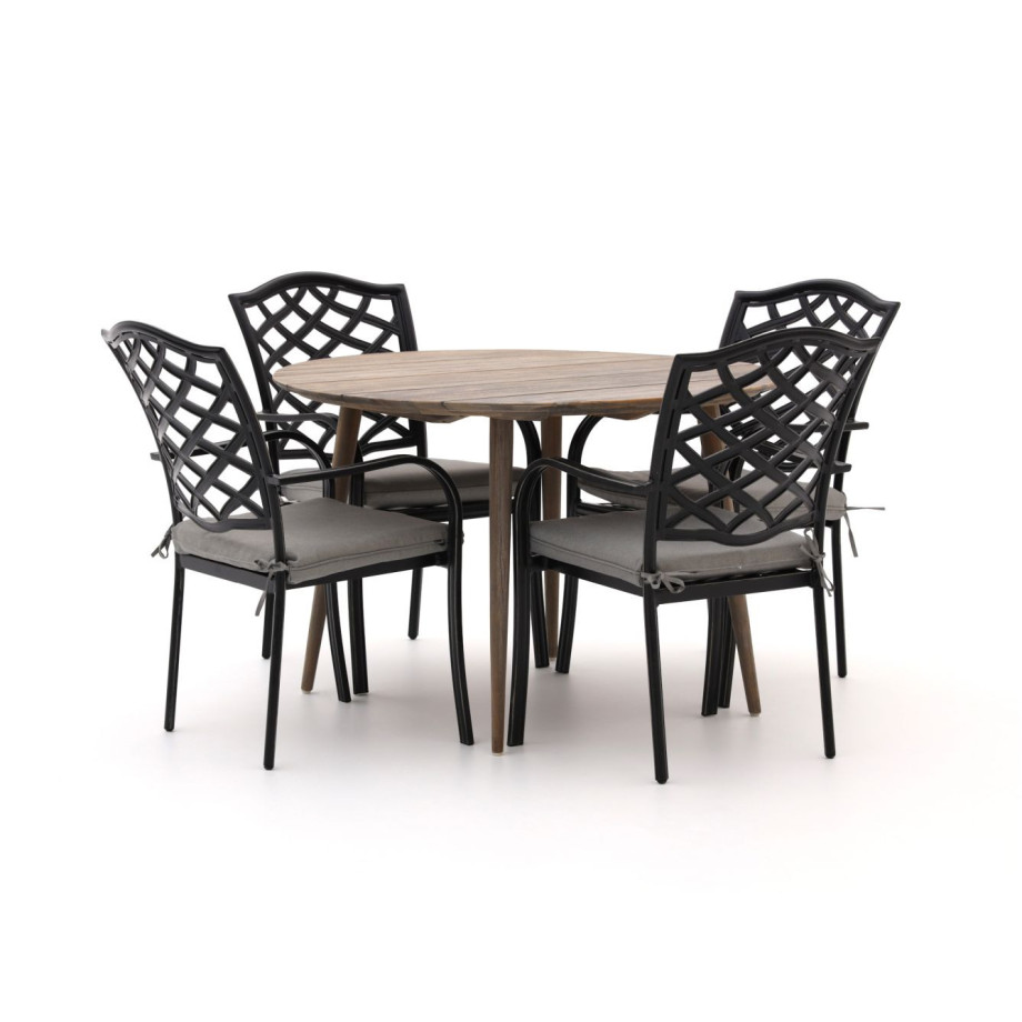 Hartman Berkeley/ROUGH-K ø 115cm dining tuinset 5-delig - Laagste prijsgarantie! afbeelding 1