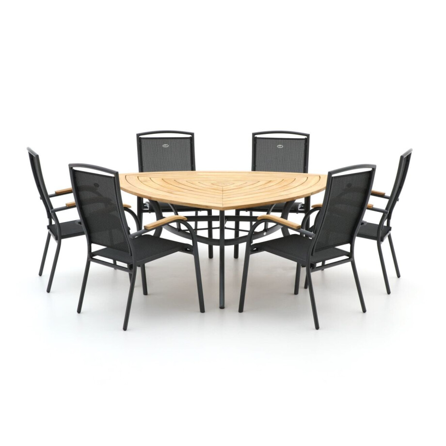 Hartman Raffaelo/Triangular 170cm dining tuinset 7-delig stapelbaar - Laagste prijsgarantie! afbeelding 1