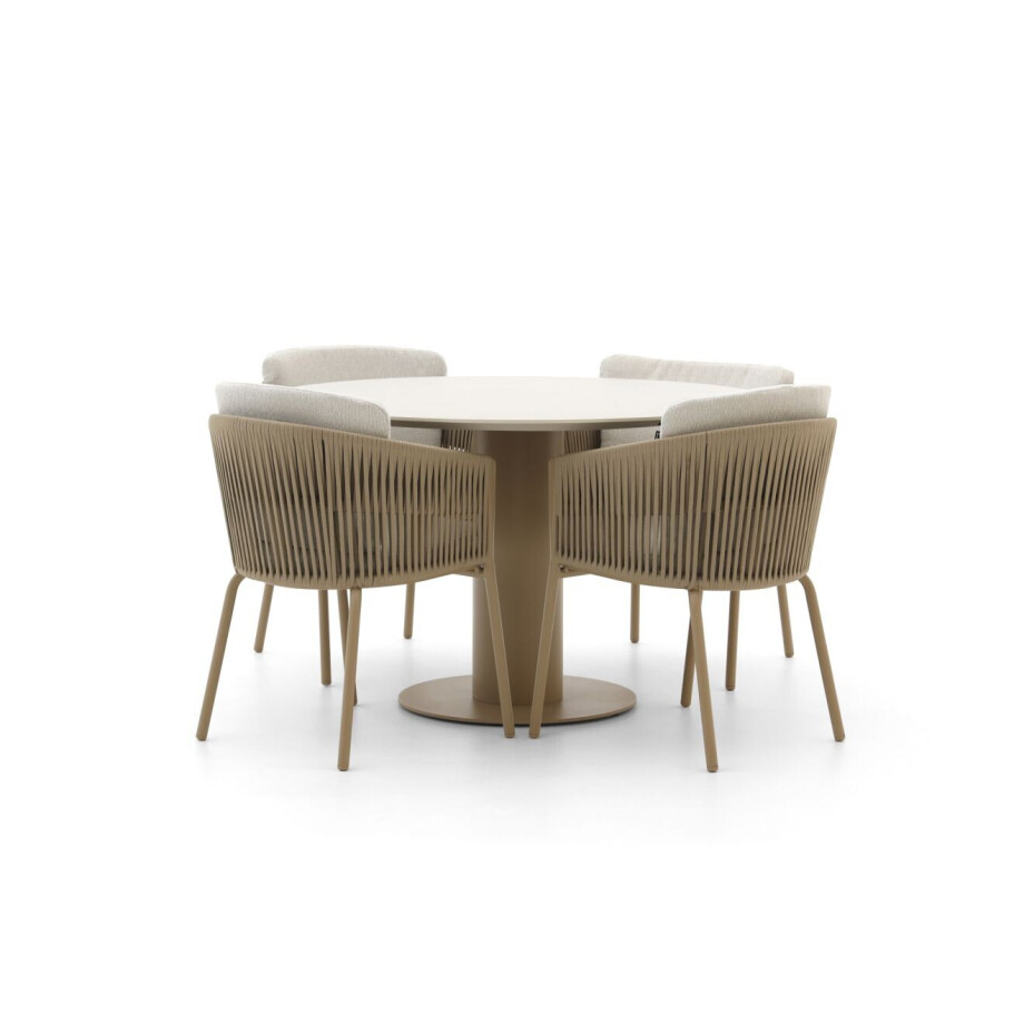 Hartman Sevilla/Girona ø 120cm dining tuinset 5-delig - Laagste prijsgarantie! afbeelding 1
