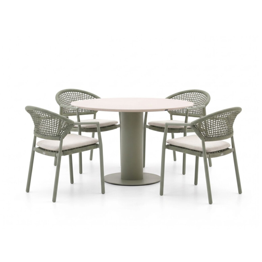 Hartman Taragona/Girona ø120cm dining tuinset 5-delig stapelbaar - Laagste prijsgarantie! Hartman Taragona/Girona ø120cm dining tuinset 5-delig stapelbaar - Laagste prijsgarantie! afbeelding 1