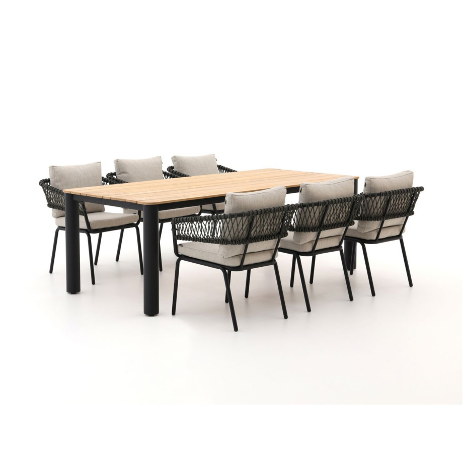 Hartman Winston 220cm dining tuinset 7-delig stapelbaar - Laagste prijsgarantie! afbeelding 1