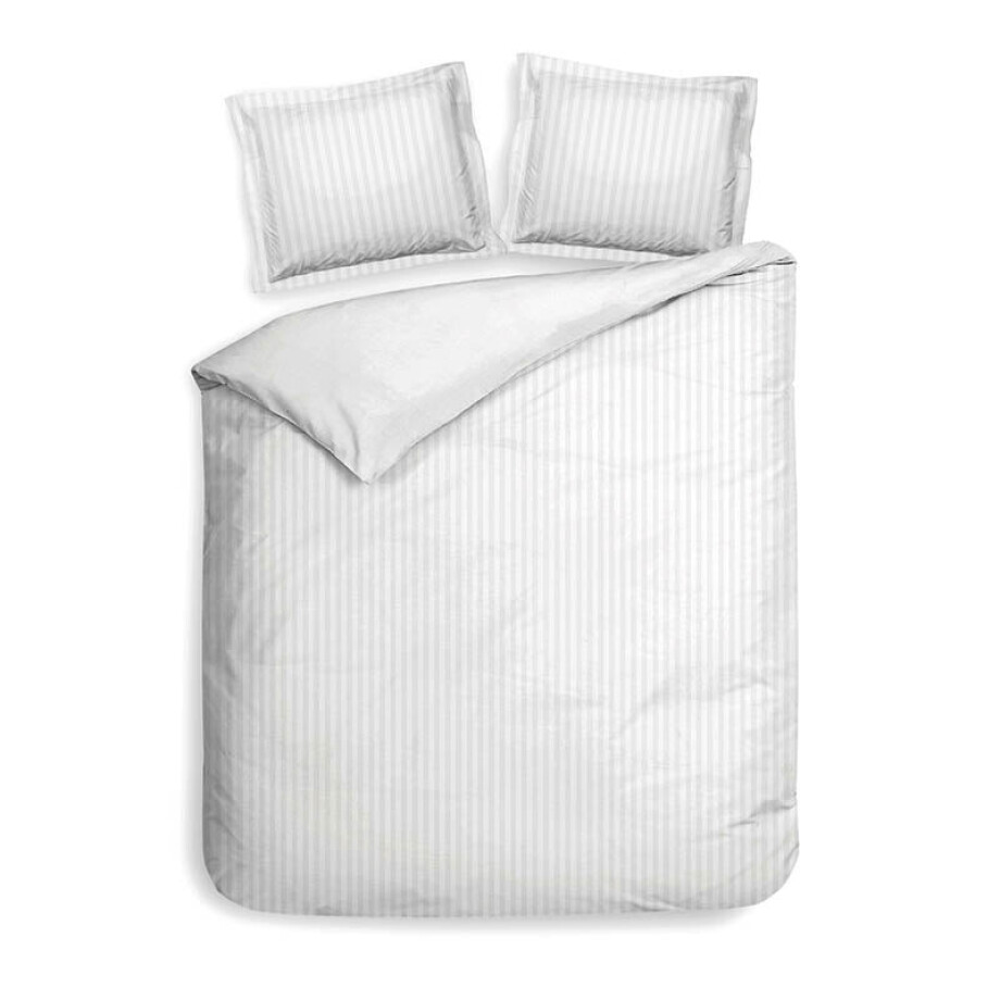 Dekbedovertrek Banda Wit Strepen 200x200 Cm Heckett Lane - Dekbed-Discounter.nl afbeelding 1
