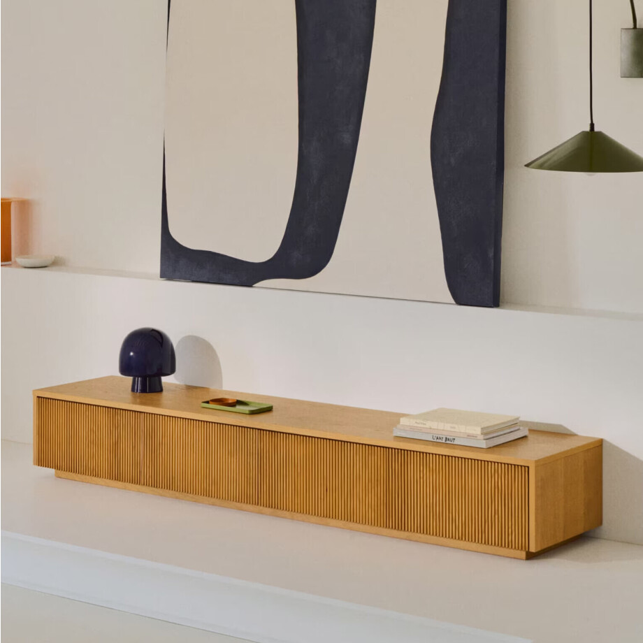 Kave Home TV-meubel 'Helvine' Eiken, 200cm afbeelding 