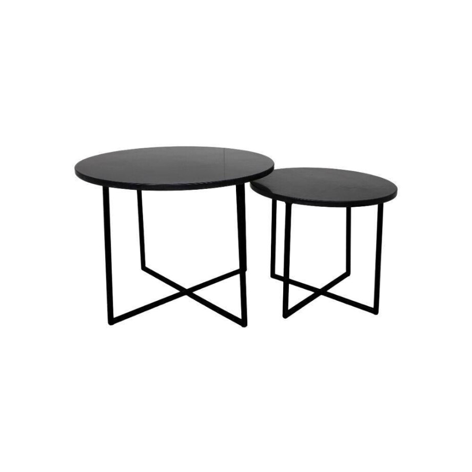 Set van 2 ronde bijzettafels Texas | HSM Collection afbeelding 1