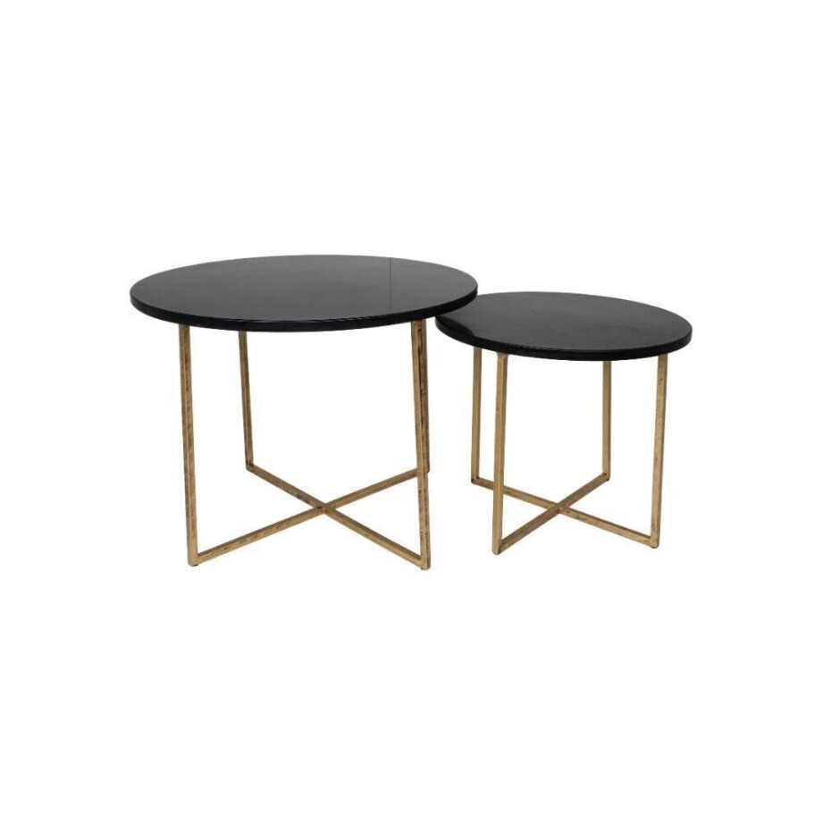 Set van 2 ronde bijzettafels Texas | HSM Collection afbeelding 1
