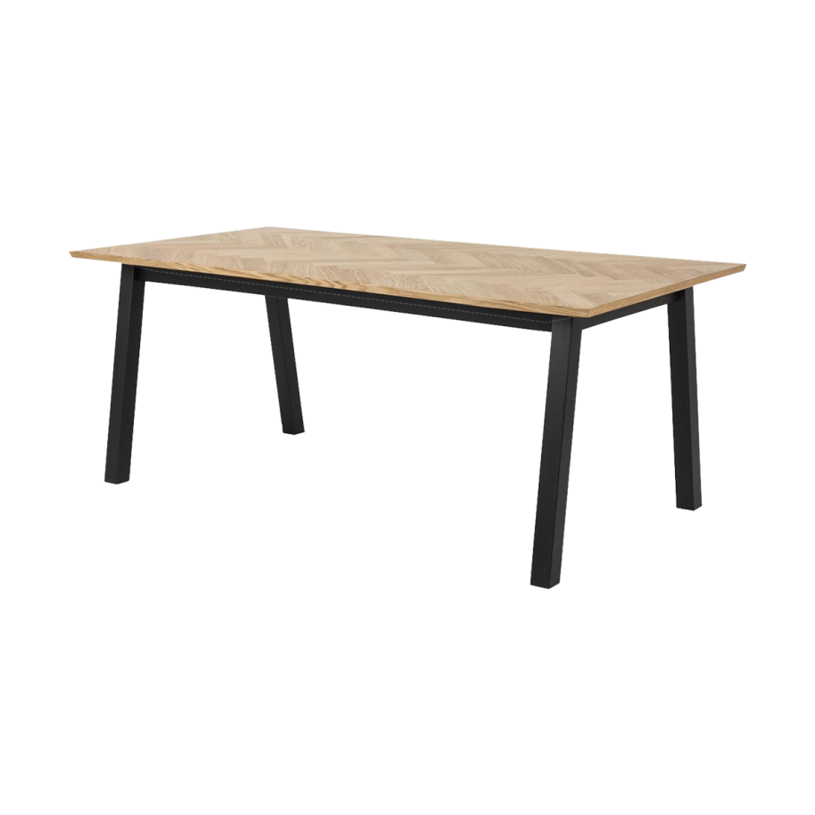 Hilly houten eettafel visgraat - 180 x 95 cm afbeelding 1