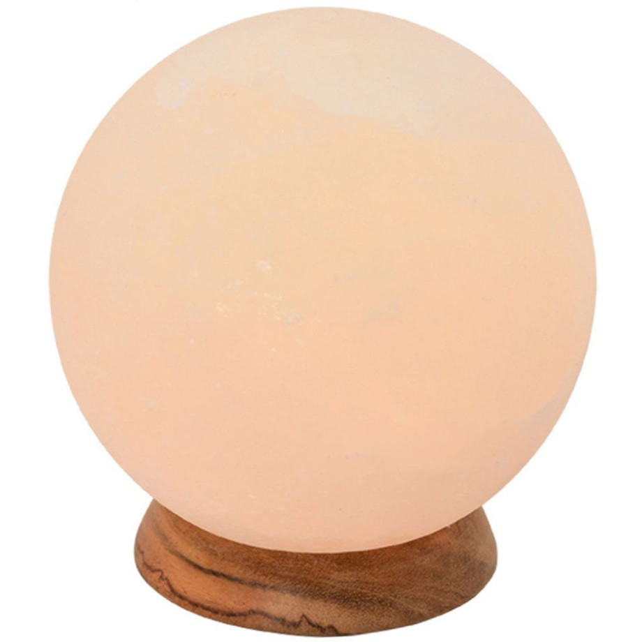 HIMALAYA SALT DREAMS Zoutkristal-tafellamp Planeet Met de hand gemaakt van zoutkristal - iedere steen uniek, ca.3 kg (1 stuk) afbeelding 1