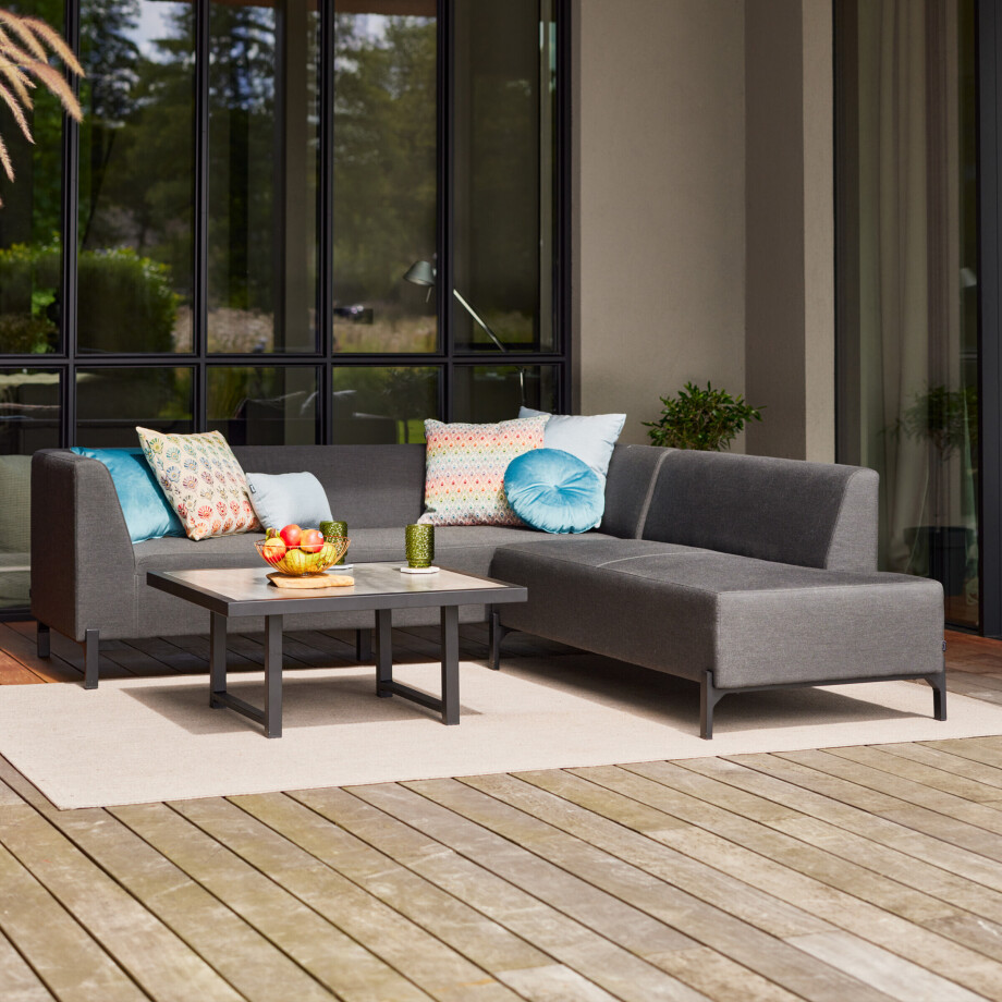 Hartman Lounge hoekbank 'Dion' kleur Zwart Hartman Lounge hoekbank 'Dion' kleur Zwart afbeelding 1