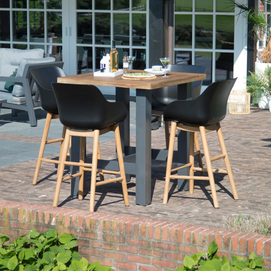 Hartman Outdoor Bartafel 'Sophie' 100 x 100cm, kleur Antraciet Hartman Outdoor Bartafel 'Sophie' 100 x 100cm, kleur Antraciet afbeelding 1