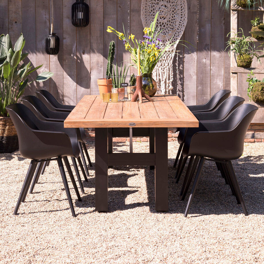 Hartman Tuintafel 'Sophie Yasmani' 240 x 100cm, kleur Zwart Hartman Tuintafel 'Sophie Yasmani' 240 x 100cm, kleur Zwart afbeelding 1