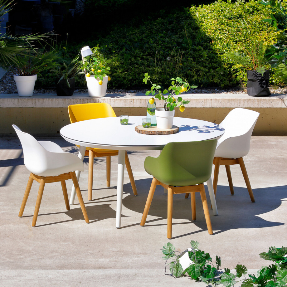 Hartman Ronde Tuintafel 'Sophie Studio' HPL, 128cm, kleur Wit Hartman Ronde Tuintafel 'Sophie Studio' HPL, 128cm, kleur Wit afbeelding 1