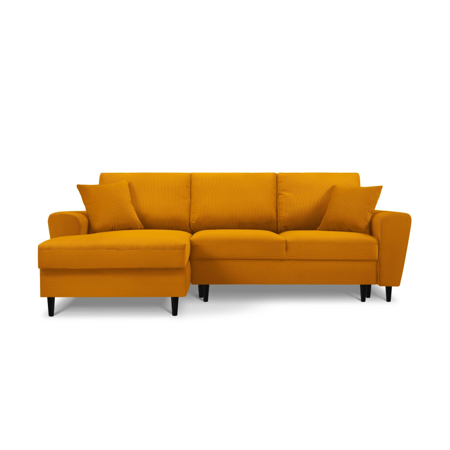 Hoekbank Moghan links ribstof | Micadoni Home Hoekbank Moghan links ribstof | Micadoni Home afbeelding 1