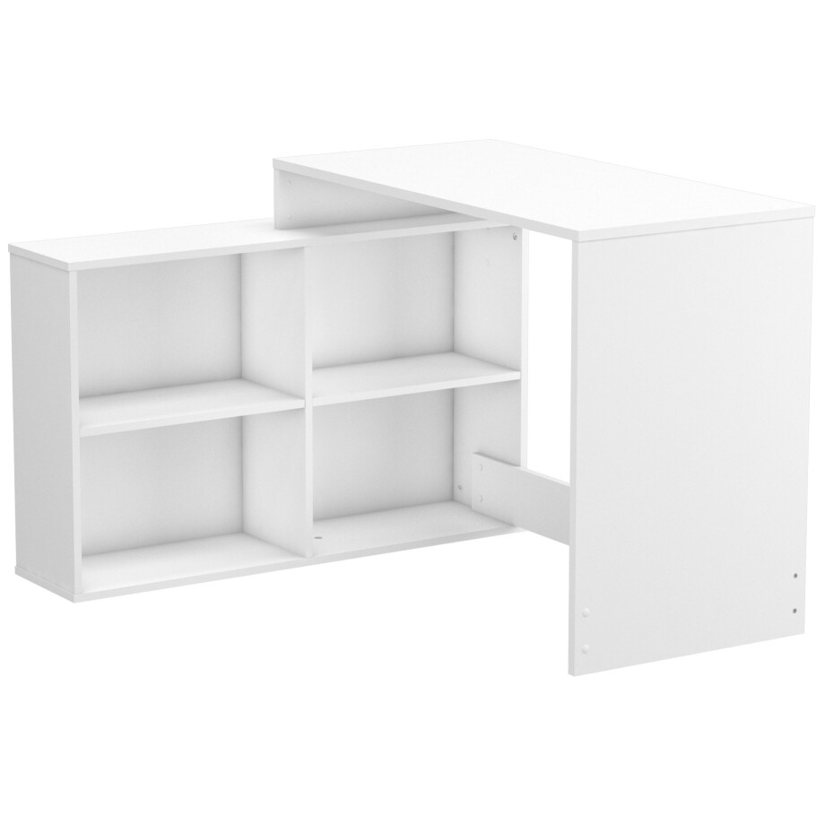 Hoekbureau Corner 112 cm breed in wit Hoekbureau Corner 112 cm breed in wit afbeelding 1