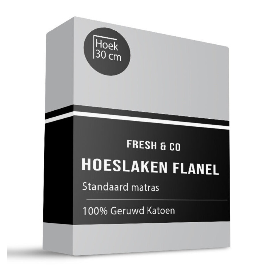 Hoeslaken Katoen Flanel Outlet 90x200 Cm Silver Dekbed Discounter - Dekbed-Discounter.nl afbeelding 