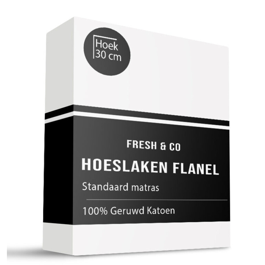 Hoeslaken Katoen Flanel Outlet 90x200 Cm Wit Dekbed Discounter - Dekbed-Discounter.nl afbeelding 