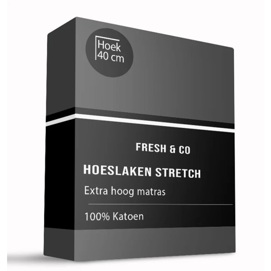 Hoeslaken - Katoen Jersey Stretch - Extra Hoog - Donker Grijs - 160x200cm - Grijs - Signature - Dekbed-Discounter.nl Hoeslaken - Katoen Jersey Stretch - Extra Hoog - Donker Grijs - 160x200cm - Grijs - Signature - Dekbed-Discounter.nl afbeelding