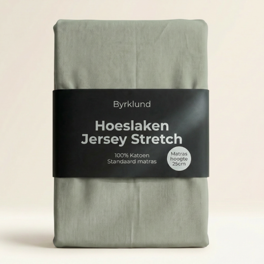 Hoeslaken Katoen - Jersey Stretch - Groen - 160x200cm - Groen - Byrklund - Dekbed-Discounter.nl Hoeslaken Katoen - Jersey Stretch - Groen - 160x200cm - Groen - Byrklund - Dekbed-Discounter.nl afbeelding