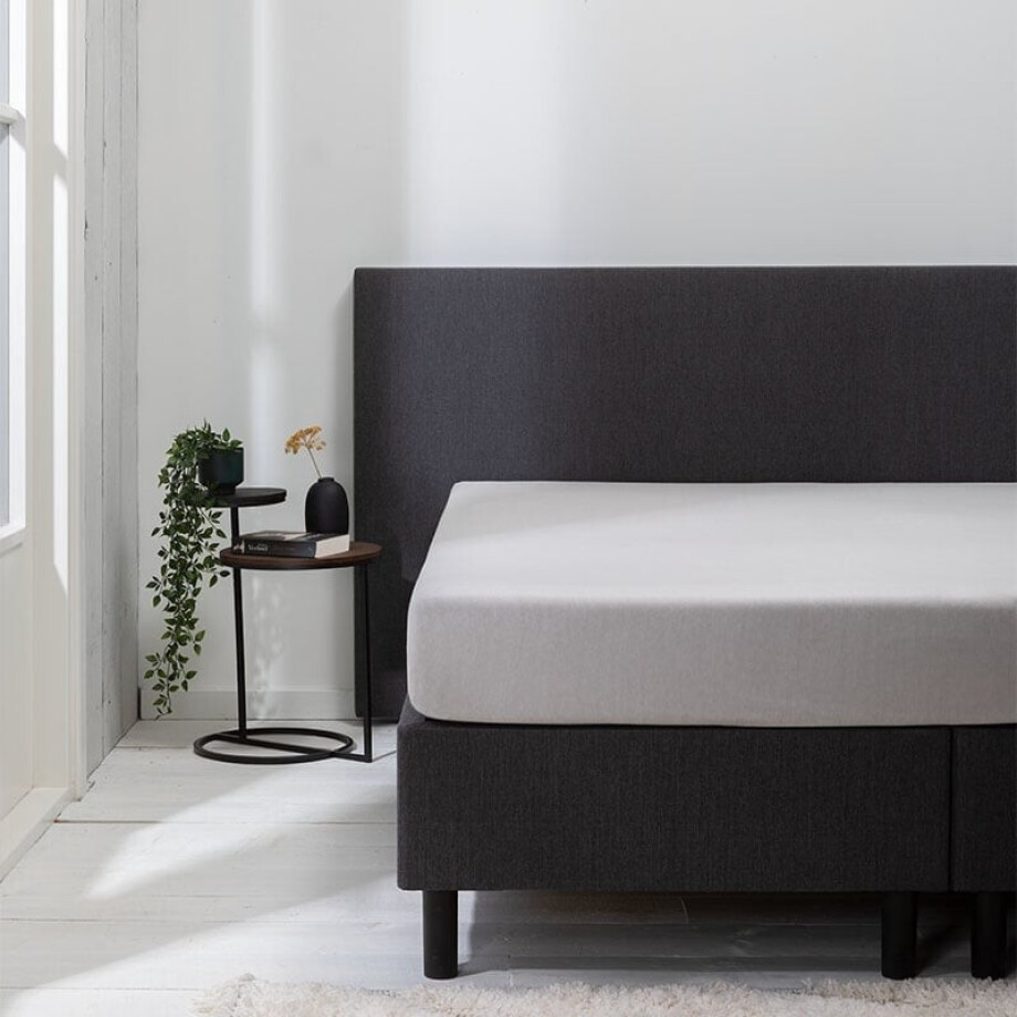Hoeslaken - Luna Stretch - 2-PACK - Lichtgrijs - 80x200cm - Grijs - Luna Bedding - Dekbed-Discounter.nl afbeelding 