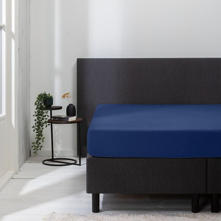 Hoeslaken - Luna Stretch - 2-PACK - Navy - 140x200cm - Blauw - Luna Bedding - Dekbed-Discounter.nl afbeelding 