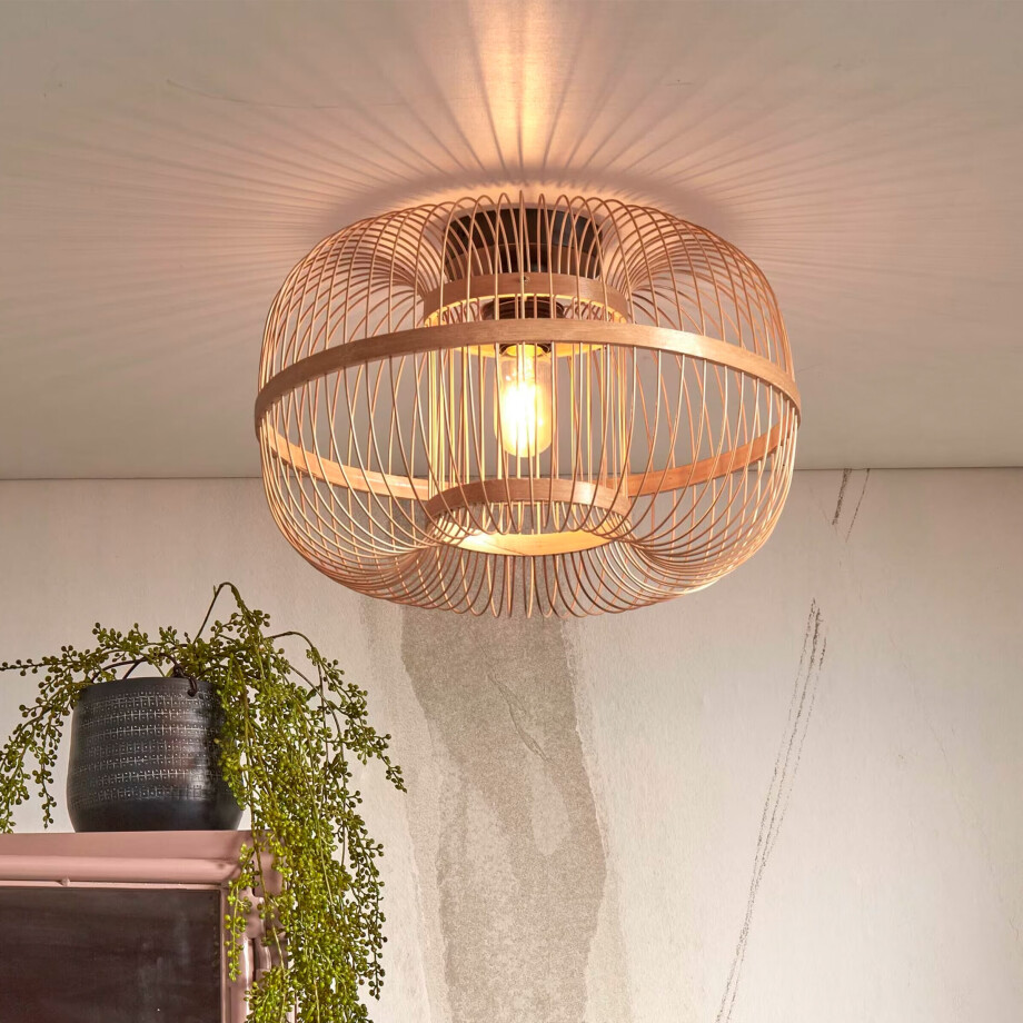 GOOD&MOJO Plafondlamp 'Hokkaido' Bamboe, 38cm, kleur Naturel GOOD&MOJO Plafondlamp 'Hokkaido' Bamboe, 38cm, kleur Naturel afbeelding 1