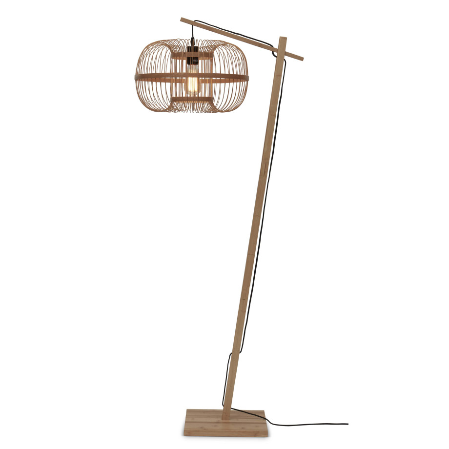 GOOD&MOJO Vloerlamp 'Hokkaido' Bamboe, 150cm, kleur Naturel afbeelding 1