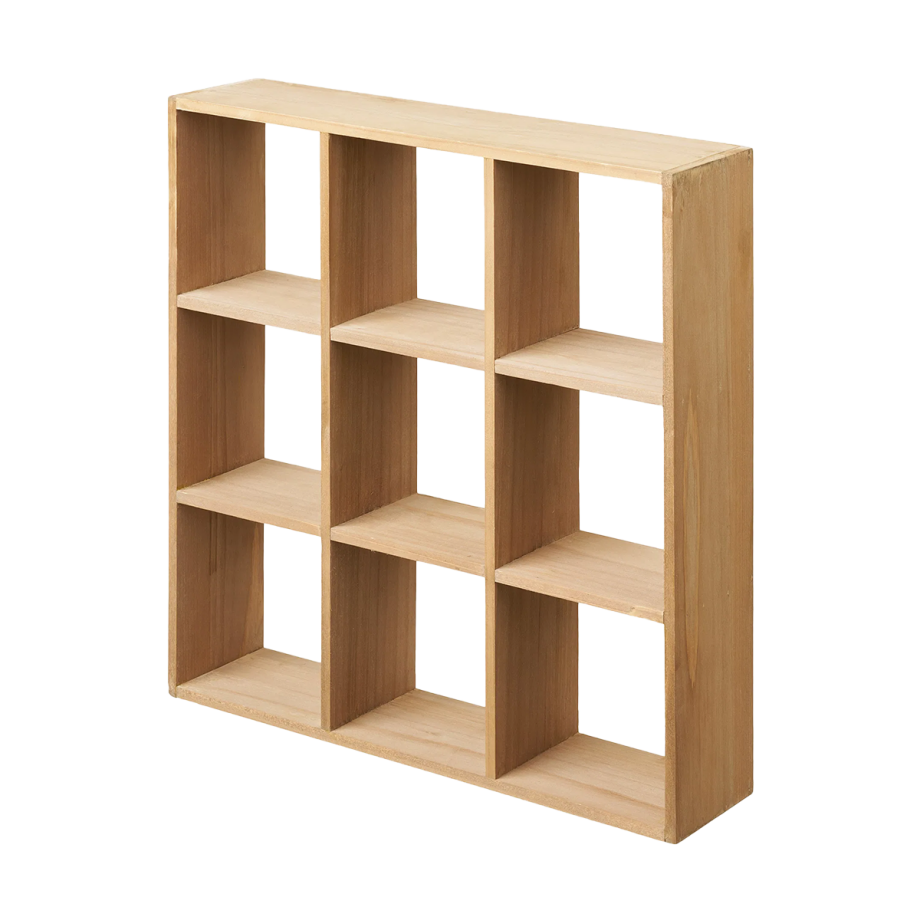 Holden houten wandrek naturel - 46 x 46 cm Holden houten wandrek naturel - 46 x 46 cm afbeelding 1