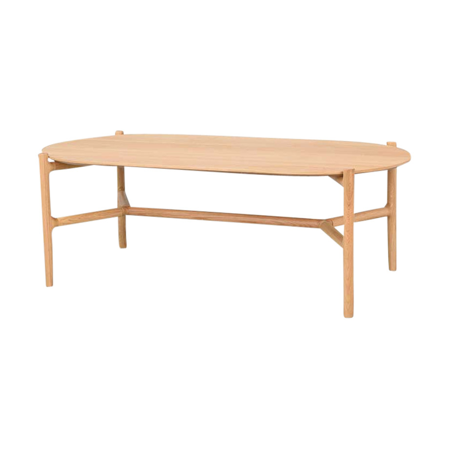 Holton houten salontafel naturel - 130 x 65 cm afbeelding 1