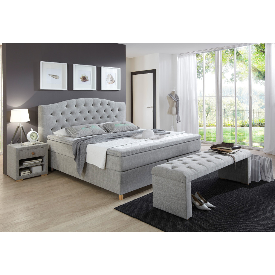 Home affaire Boxspring Claire met massieve box, incl. topmatras, verschillende hardheden afbeelding 1