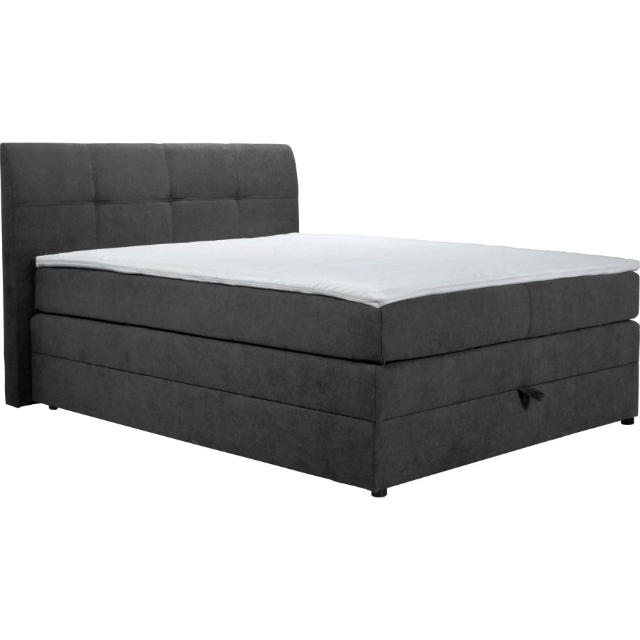 Home affaire Boxspring Finja bijzonder comfortabele lighoogte, met praktische bedkist (4-delig) afbeelding 1