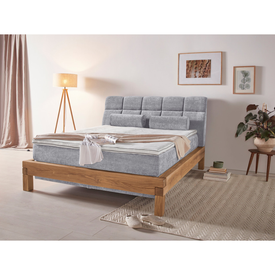 Home affaire Boxspring Villads Ligoppervlak: 160x200 cm van balkeiken, inside-boxspringonderbouw afbeelding 1