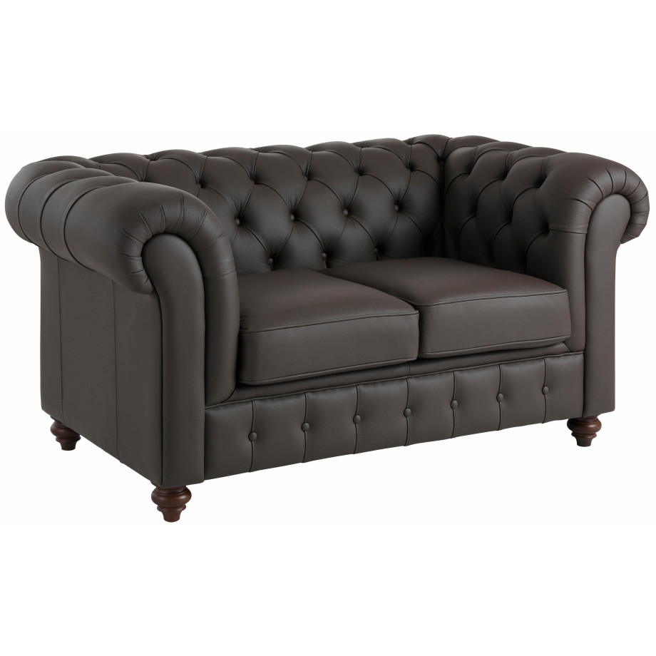 Home affaire Chesterfield-bank CHESTERFIELD met hoogwaardige knoopdetails, ook in leer afbeelding 1