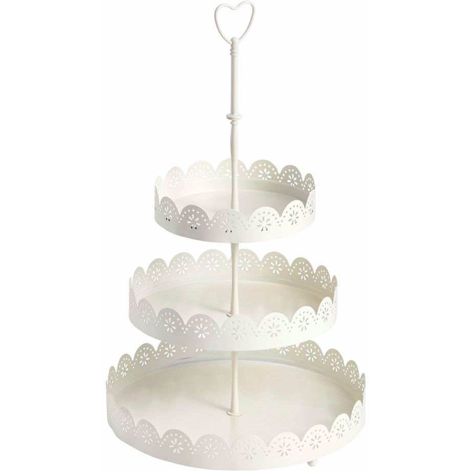 Home affaire Decoratieve etagère 3-traps, hoogte 42 cm, rond, van metaal afbeelding 1