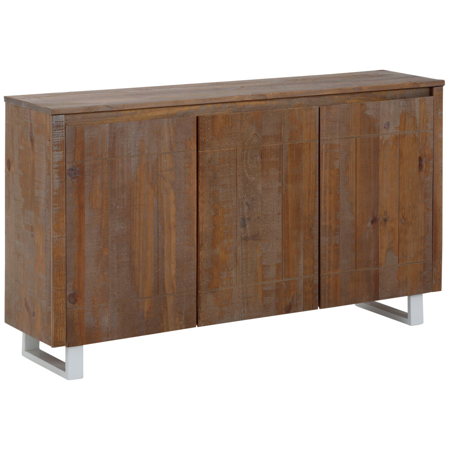 Home affaire Dressoir Lagos Commode van massief grenenhout, met wit gelakt onderstel afbeelding 1