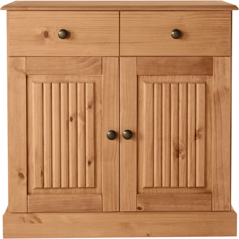 Home affaire Dressoir Liotta Commode met verstelbare inlegplank, massief dennenhout afbeelding 1