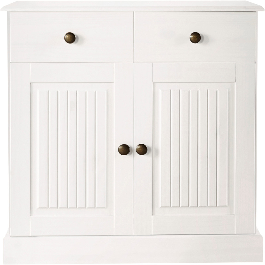 Home affaire Dressoir Liotta Commode met verstelbare inlegplank, massief dennenhout afbeelding 1