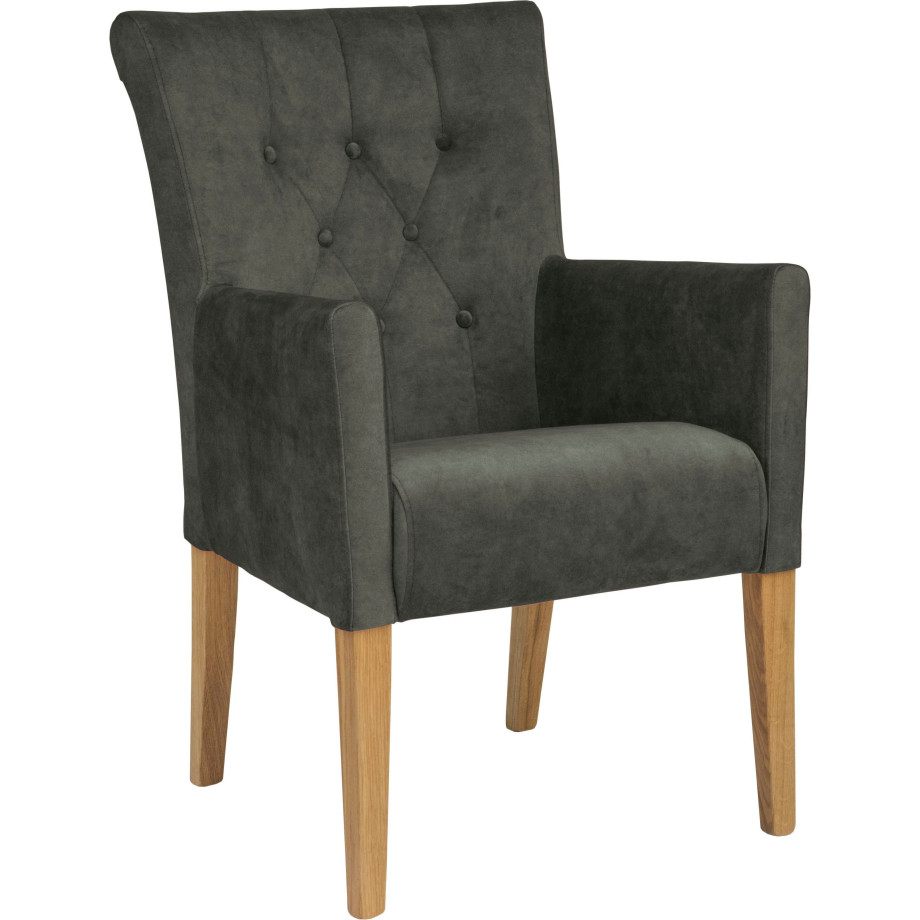 Home affaire Eetkamerstoel King Fauteuil met knoopdetails, gestoffeerde stoel (1 stuk) afbeelding 1