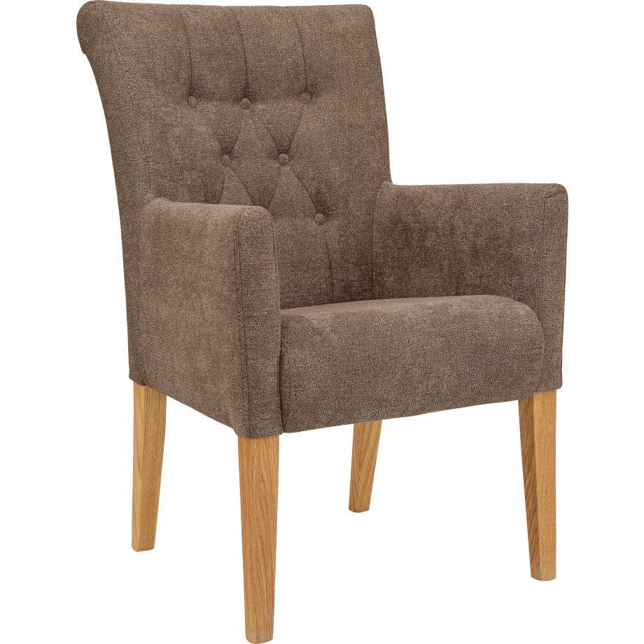 Home affaire Eetkamerstoel King Fauteuil met knoopdetails, gestoffeerde stoel (1 stuk) afbeelding 1