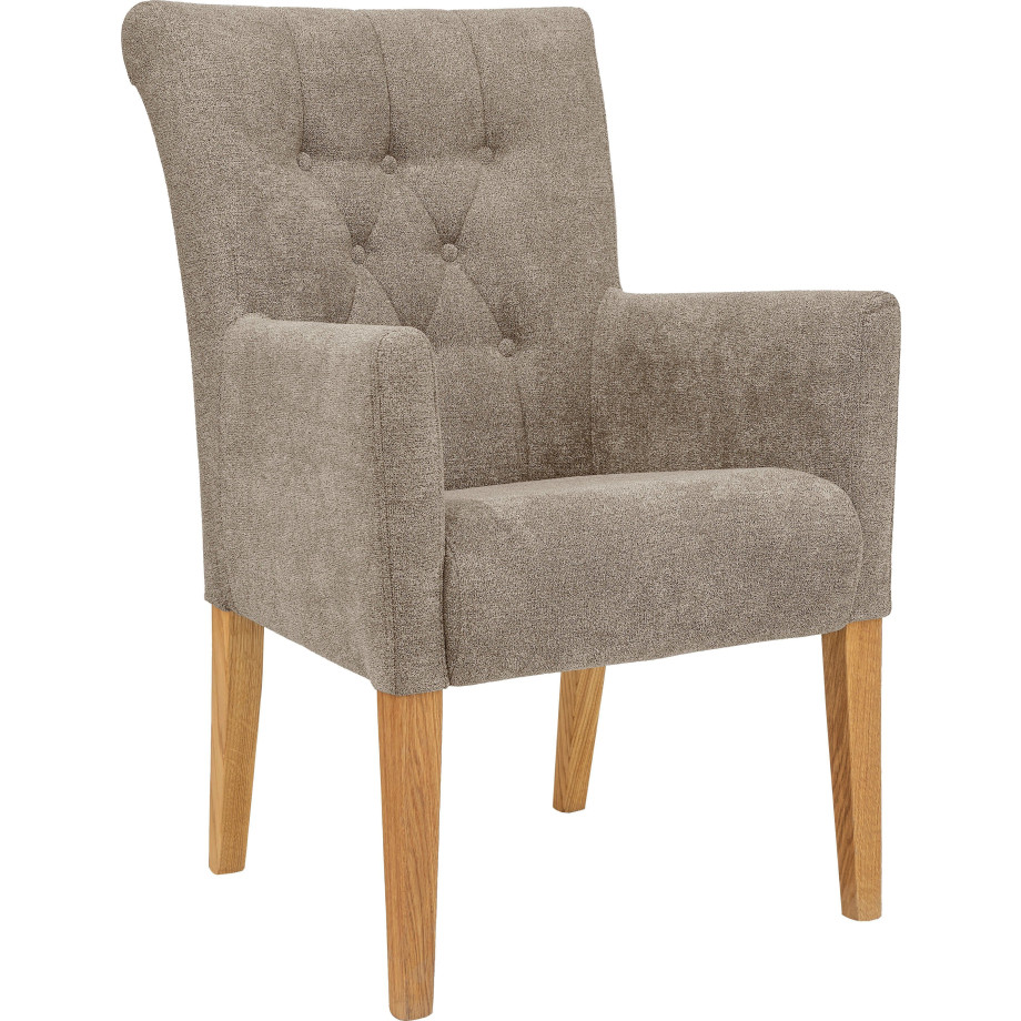 Home affaire Eetkamerstoel King Fauteuil met knoopdetails, gestoffeerde stoel (1 stuk) afbeelding 1