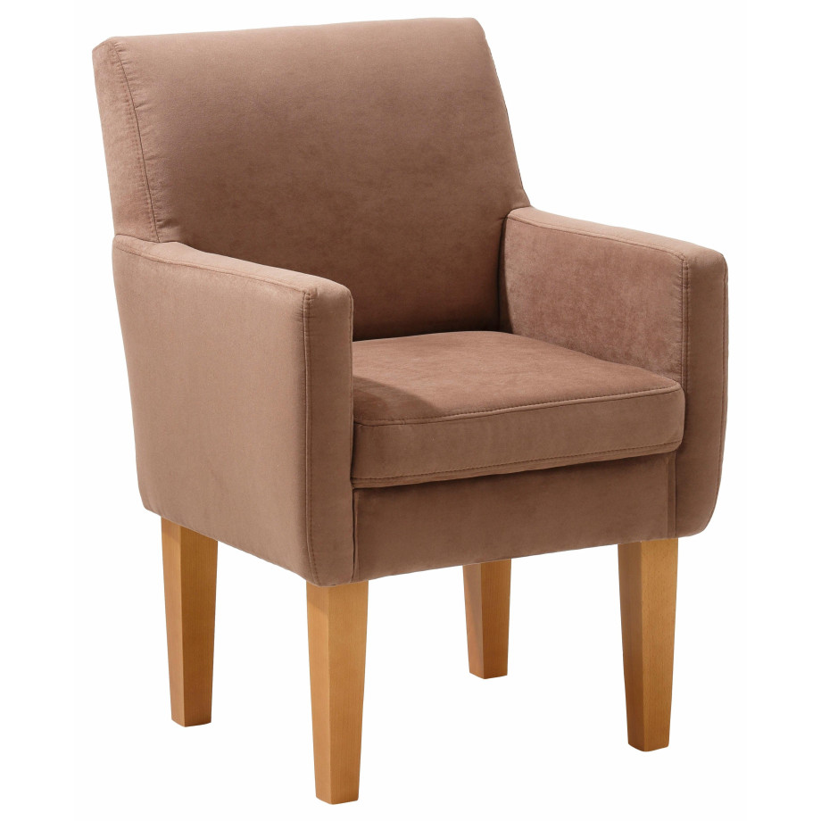 Home affaire Fauteuil Fehmarn comfortabele zithoogte van 54 cm, in 3 verschillende stofkwaliteiten afbeelding 1