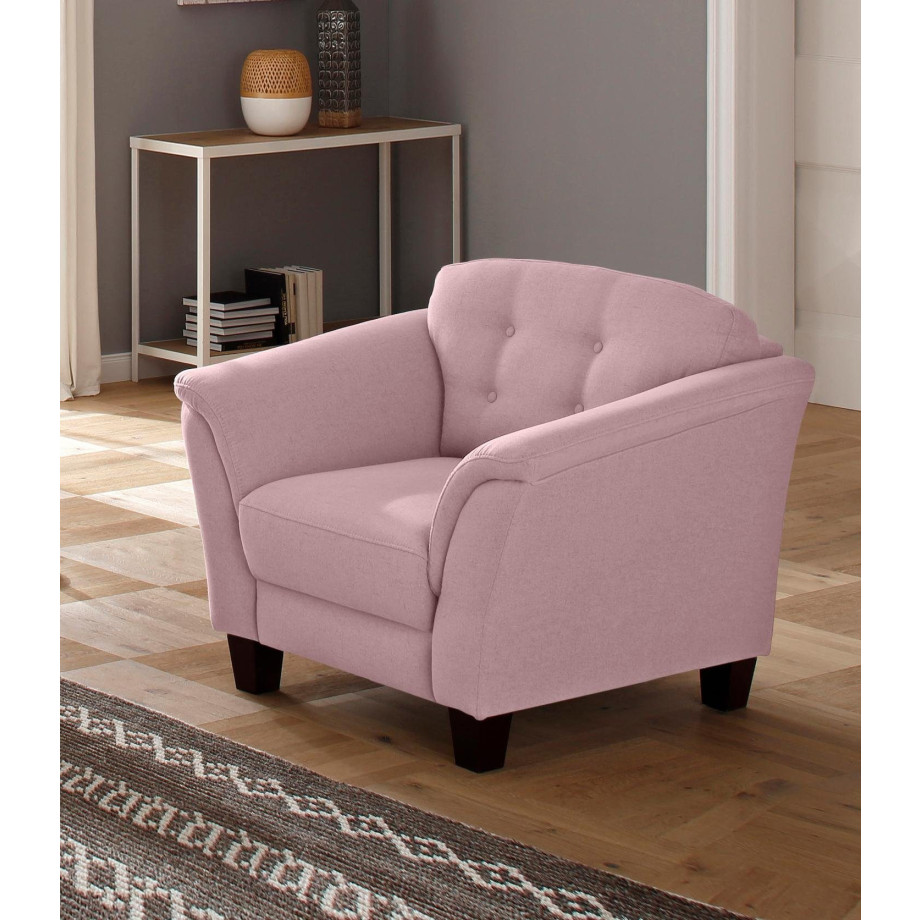 Home affaire Fauteuil Lillesand met binnenvering, capitonnage achter, poten van beukenhout afbeelding 1