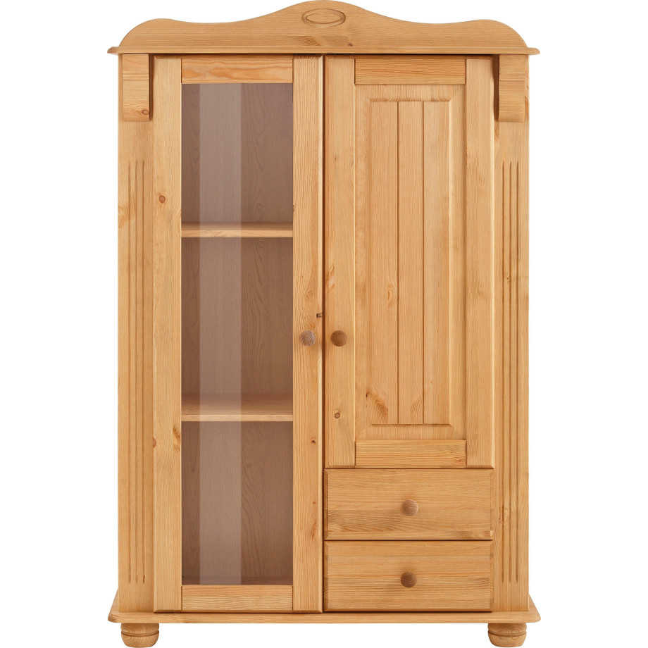 Home affaire Highboard ADELE Opbergkast, 2-deurs, hoogte 135 cm, van massief dennenhout, FSC afbeelding 1