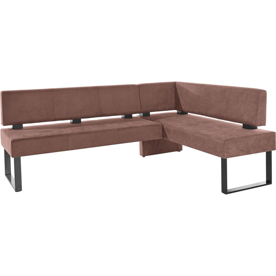 Home affaire Hoekbank Oliver met metalen frame, keukenbank verschillende hoezen cord eetkamerbank ottos choice afbeelding 1