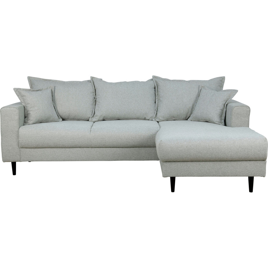 Home affaire Hoekbank VEYRAS L-vorm hoog zitcomfort, incl. 2 sierkussens met bies, b/d/h: 230/150/76 cm afbeelding 1