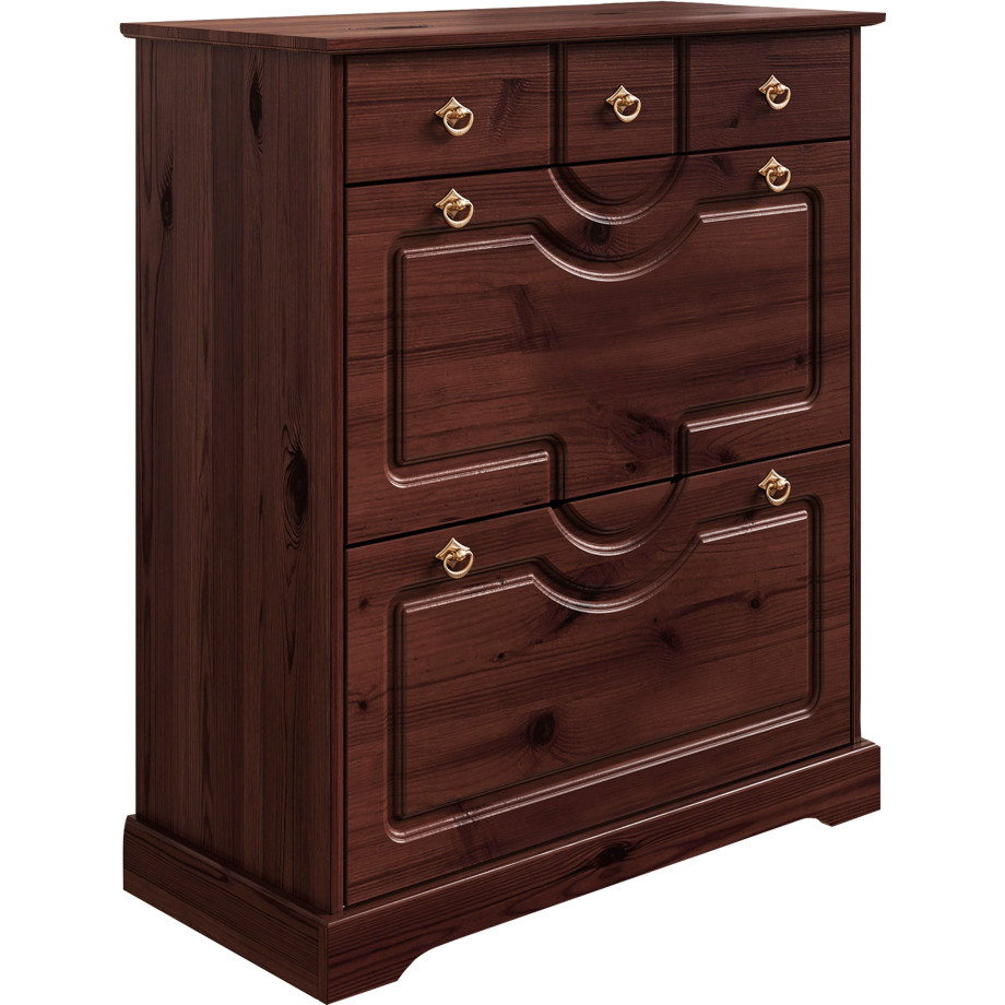 Home affaire Schoenenkast Klera van massief grenen, fsc, breedte 81 cm, drievoudige schoenenhouder afbeelding 1