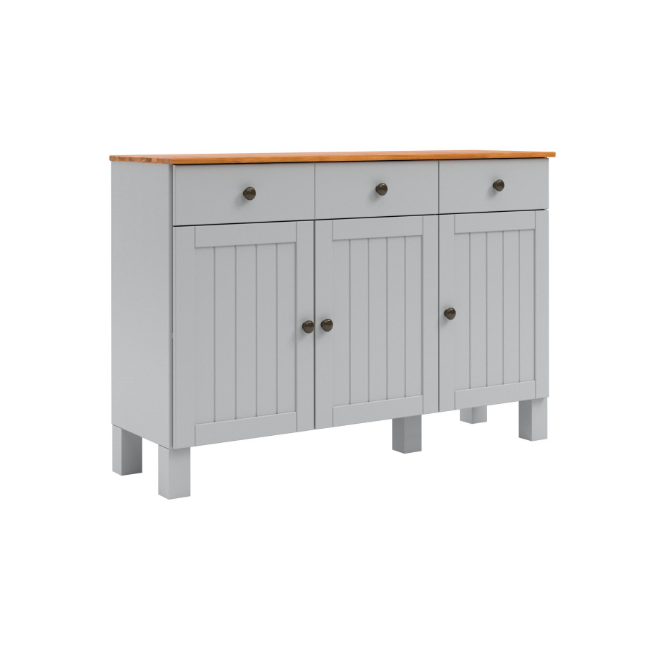 Home affaire Sidetable Alby2 Met 3 deuren, 3 lades en metalen grepen, breedte 125 cm afbeelding 1