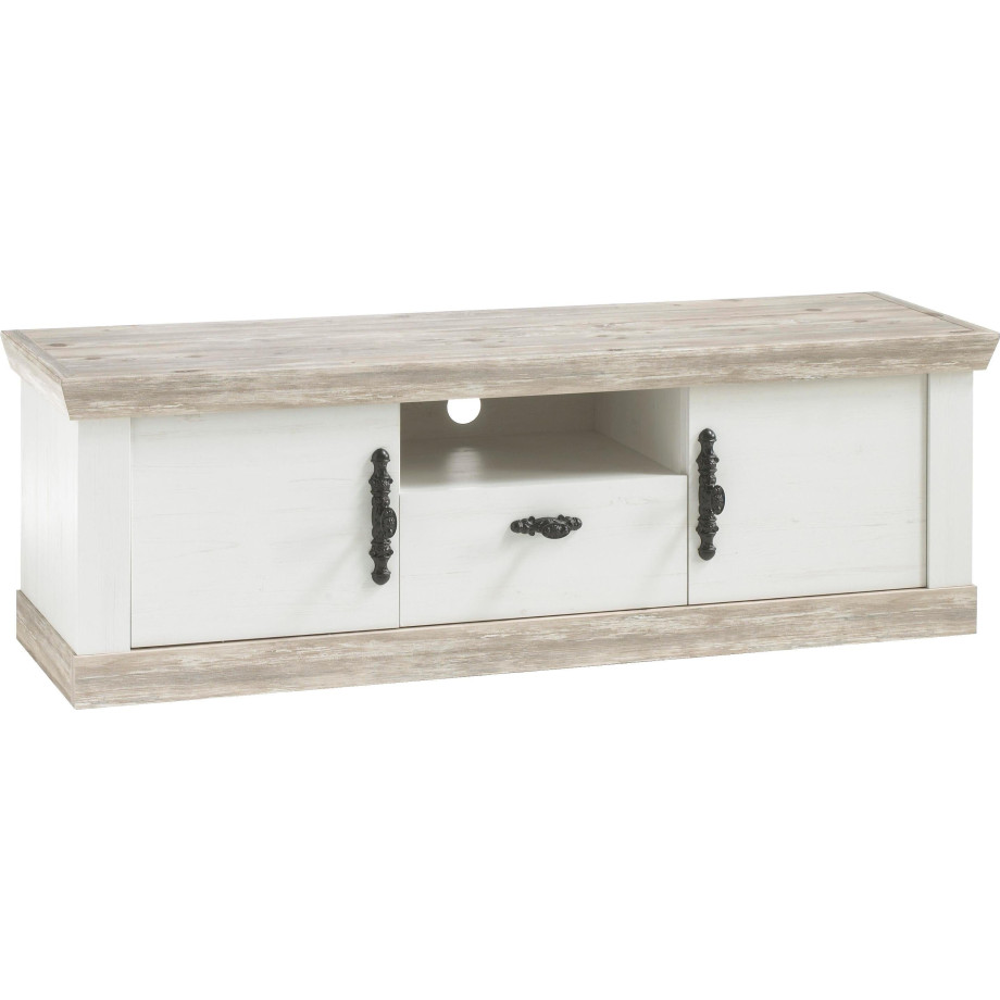 Home affaire Tv-meubel Florence in romantische rustieke stijl, tv-tafel breedte 156 cm afbeelding 1