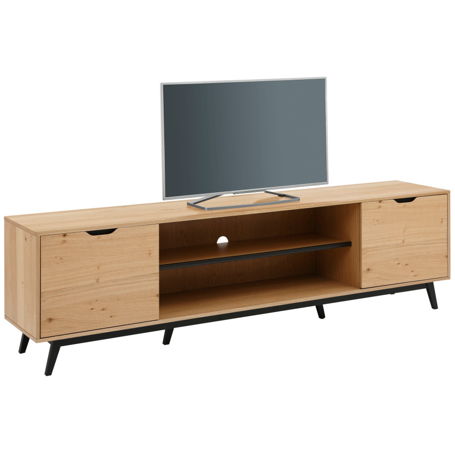 Home affaire Tv-meubel FLOW Commode met twee vakken en twee deuren en een mooie houtlook afbeelding 1